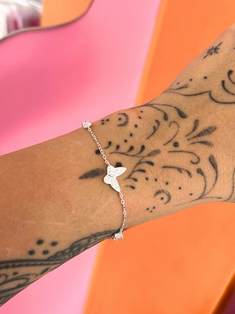 Pulsera mariposas con circones