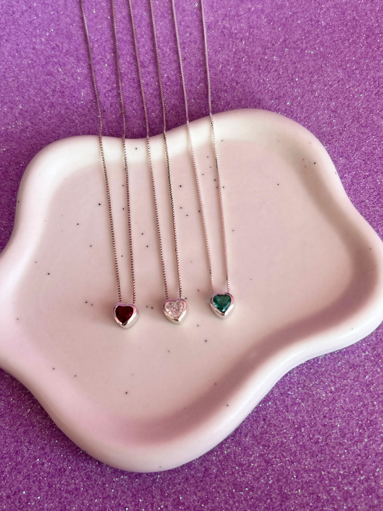 Collares corazón punto de luz