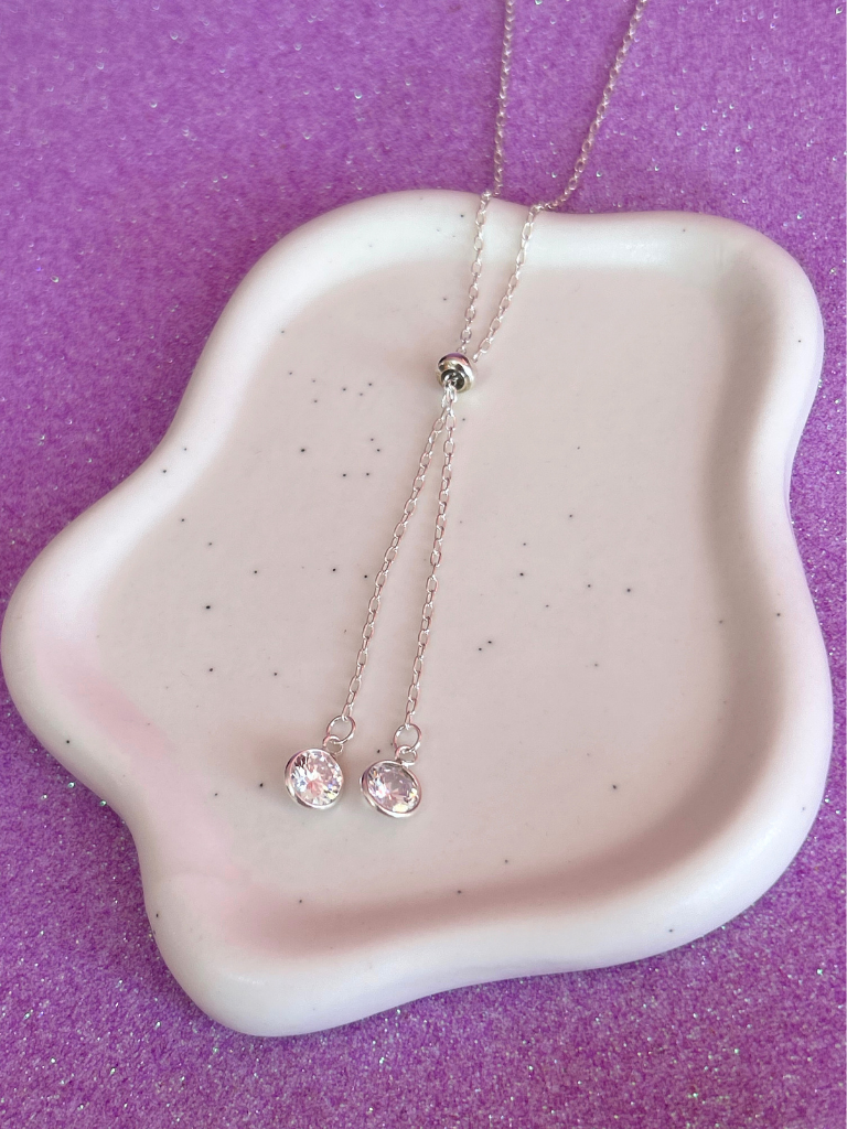 Collar circón cascada