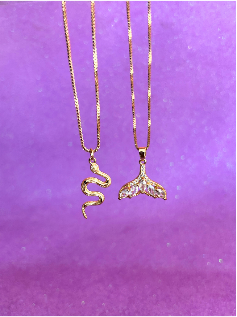 Collar serpiente y cola de ballena