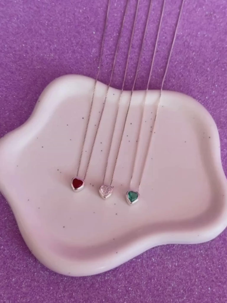 Collares corazón punto de luz