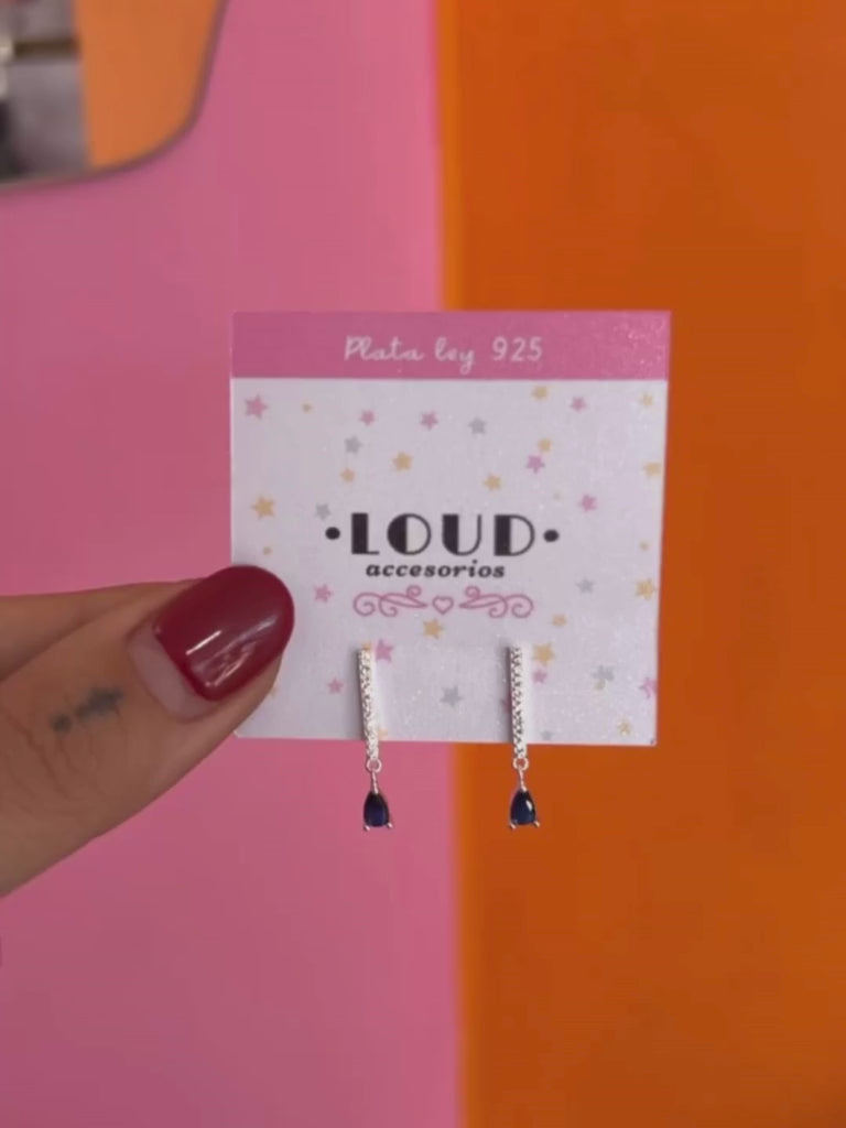 Aros circones con circón zafiro